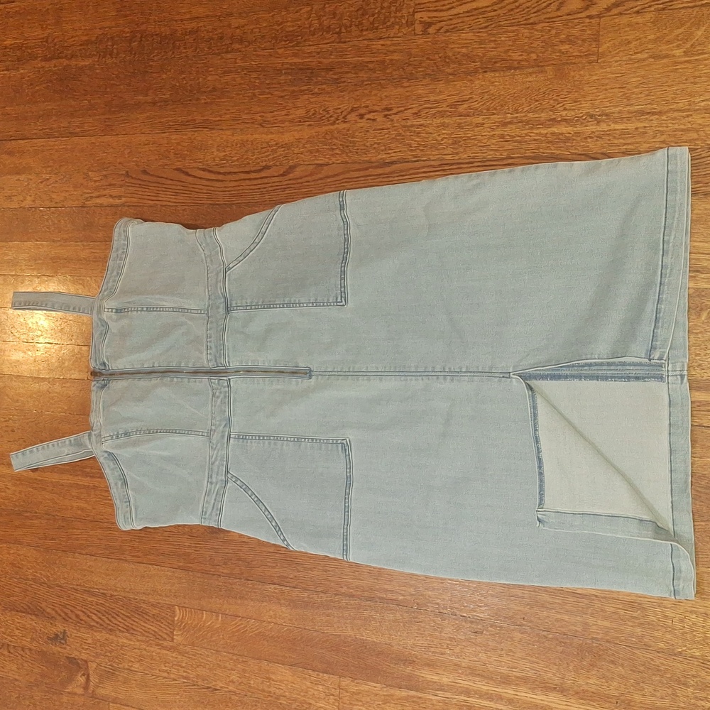 Blue Denim Dress with Pockets